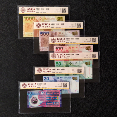香港风景纪念钞大全（中国银行）评级币