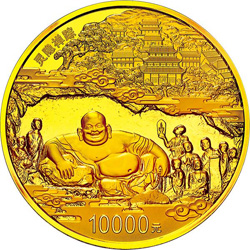 世界遗产——杭州西湖文化景观金银纪念币1公斤圆形金质纪念币背面图案