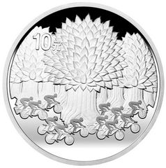 环境保护——植树节银质纪念币1盎司银质纪念币背面图案
