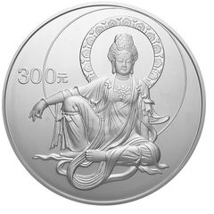 2003年观音贵金属纪念币1公斤圆形银质纪念币背面图案