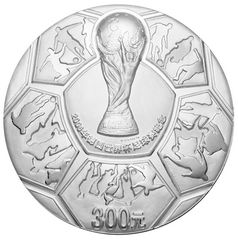 2006年德国世界杯足球赛金银纪念币1公斤圆形彩色银币背面图案