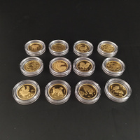 1997-2008年第一轮十二生肖本色金币套装 1/10盎司金币*12枚