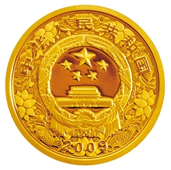 2009中国己丑（牛）年1/10盎司彩色纪念金币正面图案