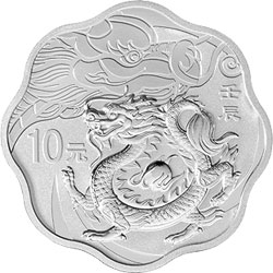 2012中国壬辰（龙）年金银纪念币1盎司梅花形银质纪念币背面图案