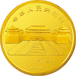 北京故宫博物院金银纪念币1/4盎司圆形金质纪念币正面图案