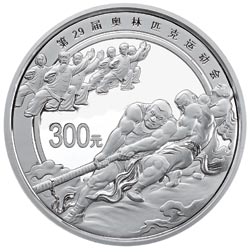 第29届奥林匹克运动会贵金属纪念币（第3组）1公斤纪念银币背面图案