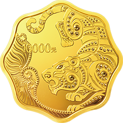 2022中国壬寅（虎）年金银纪念币1公斤梅花形金质纪念币背面图案