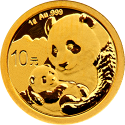 2019版熊猫金银纪念币1克圆形金质纪念币背面图案