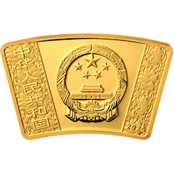 2020中国庚子（鼠）年金银纪念币10克扇形金质纪念币正面图案