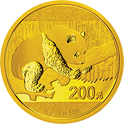 2016版熊猫金银纪念币15克圆形金质纪念币背面图案